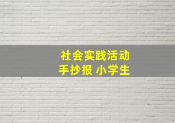 社会实践活动手抄报 小学生